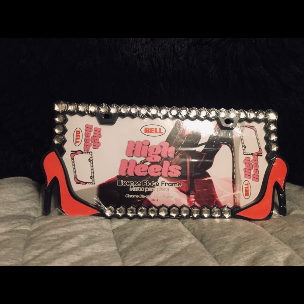 High heel bling 👠 license plate cover
